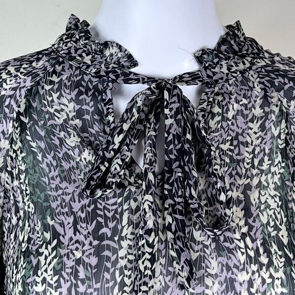 Hayden Los Angeles Sheer Peasant Wheat Pattern Blouse - Picture 7 of 9